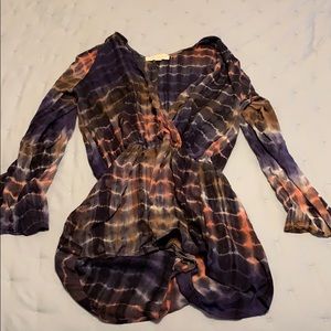 Love stitch tie die romper